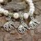 Biwa beads elephant bracelet pearl