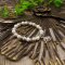 Biwa beads elephant bracelet pearl silver