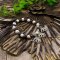 Biwa beads elephant bracelet pearl black