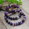 Agate bead bracelet purple