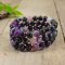 Agate bead bracelet purple