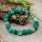 Agate bead bracelet green