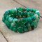 Agate bead bracelet green