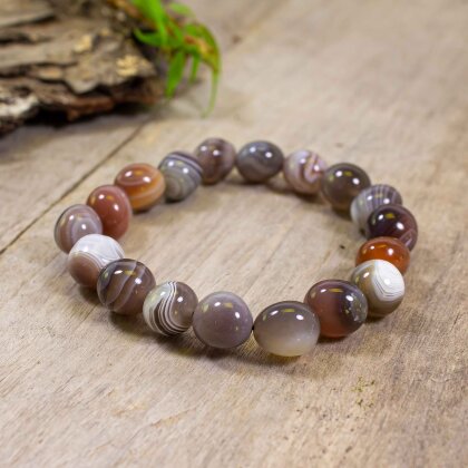Ribbon Agate Pearl Bracelet