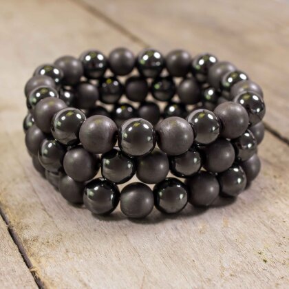 Hematite pearl bracelet