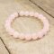 Rose quartz pearl bracelet