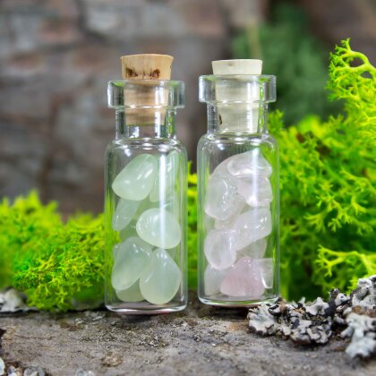Fairy vials with gemstone filling