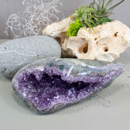 Amethyst natural stone geode No. 003