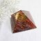 Crystal Pyramid with Red Jasper "Flower of Life"