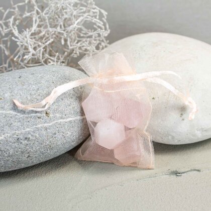 Crystal Energy geometric shapes set rose quartz