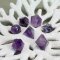 Crystal Energy geometric shapes set amethyst