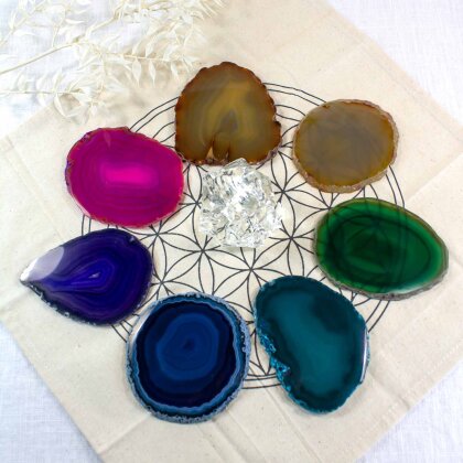 Chakra set Agate Slices "Power"