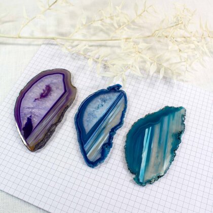 Chakra Set Agate Slices "Flow of Life"