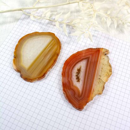 Chakra Set Agate Slices "Flow of Life"