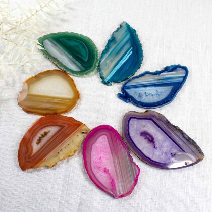 Chakra Set Agate Slices "Flow of Life"