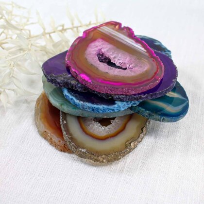 Chakra Set Agate Slices "Crystal Energy"