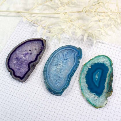 Chakra Set Agate Slices "Crystal Energy"