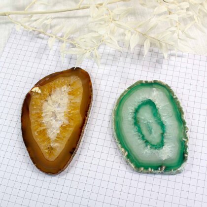 Chakra Set Agate Slices "Crystal Energy"