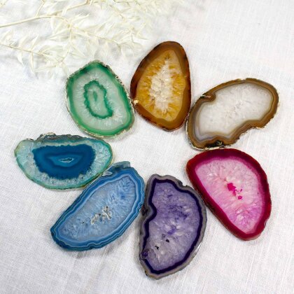 Chakra Set Agate Slices "Crystal Energy"