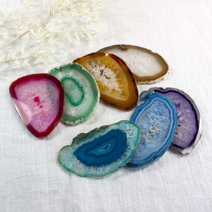 Chakra Set Agate Slices "Crystal Energy"