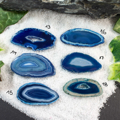 Agate slice blue "Blue Seahorse"