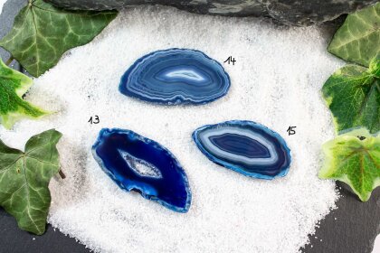 Achatscheibe Blau "Blue Seahorse"