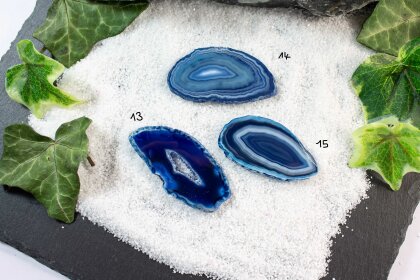 Achatscheibe Blau "Blue Seahorse"