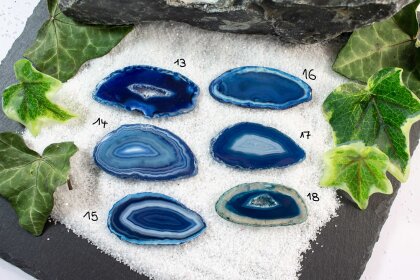 Achatscheibe Blau "Blue Seahorse"