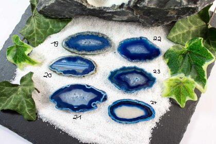Agate slice blue "Harmony of Water"