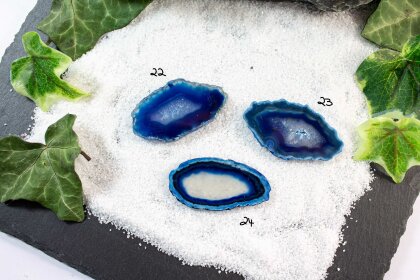 Agate slice blue "Harmony of Water"