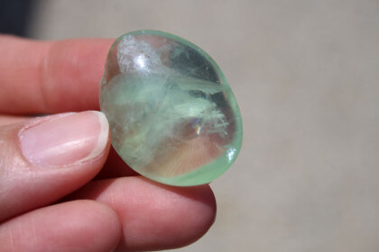 Plejaden ET Star ältere Andara Kristall light green 16,10 g