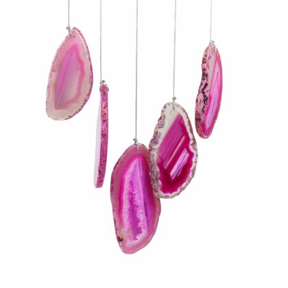 Agate - Wind Chime No. 30 pink "Starry Sky