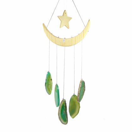 Agate - Wind Chime No. 33 green "Starry Sky"