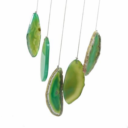 Agate - Wind Chime No. 33 green "Starry Sky"