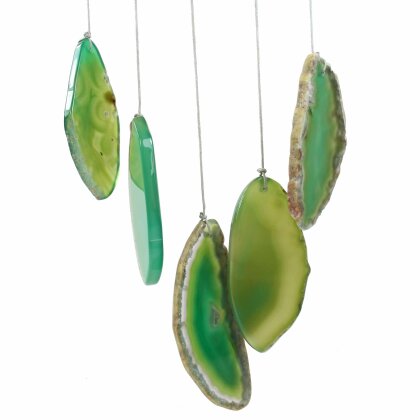Agate - Wind Chime No. 33 green "Starry Sky"