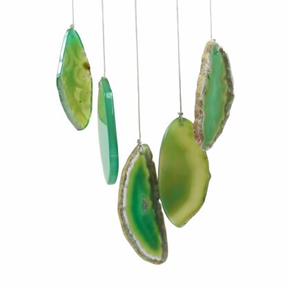 Agate - Wind Chime No. 33 green "Starry Sky"