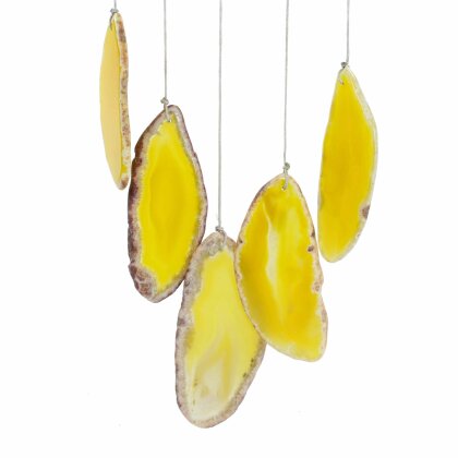 Agate - Wind Chime No. 40 yellow "Starry Sky"