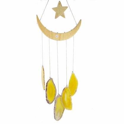 Agate - Wind Chime No. 40 yellow "Starry Sky"