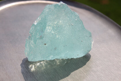 Sea  Foam Healing Andara Kristall turquoise with bubbles 146 g