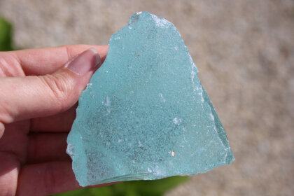 Sea  Foam Healing Andara Kristall turquoise with bubbles 146 g