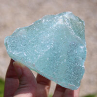 Sea Foam Healing Andara Crystal glass turquoise with...