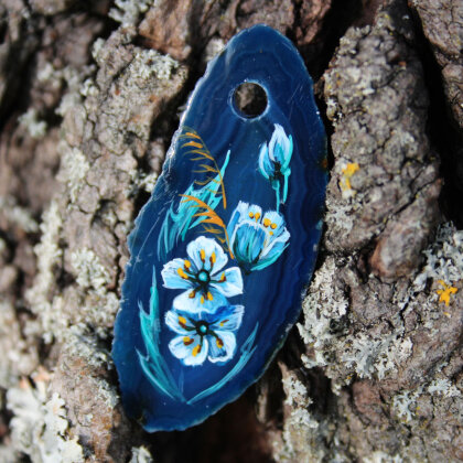 Agate pendant "Power of Flowers"