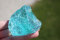 Sea Foam Healing Andara Crystal glass turquoise with bubbles 116 gr