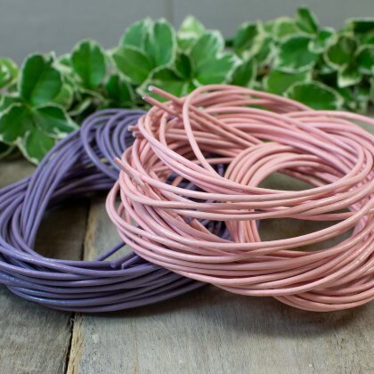 Andara leather strap lilac 100 cm